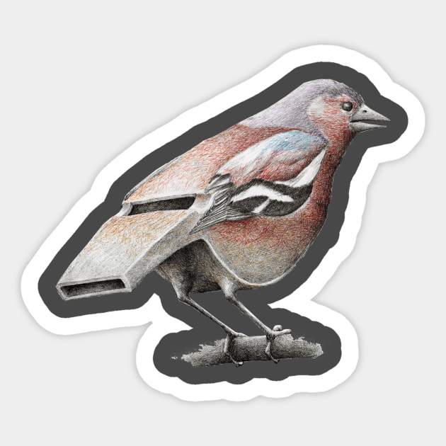 finch Sticker by RedmerHoekstra